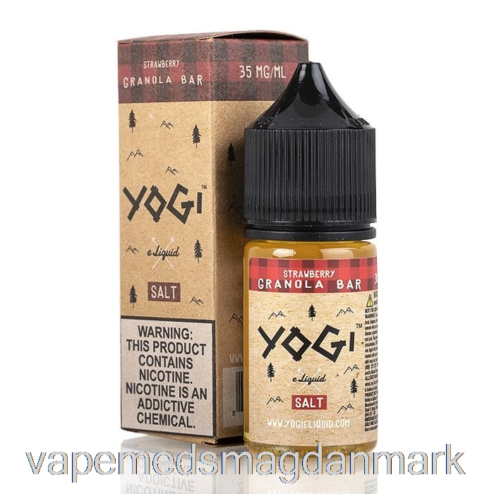 Vape Uden Nikotin Jordbær Granola Bar - Yogi Salt E-væske - 30ml 50mg